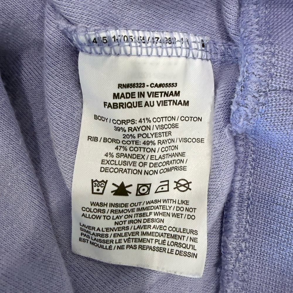 Nike Lavender Cropped Terry Crewneck Size Small Athleisure Comfy Trendy - Picture 8 of 8